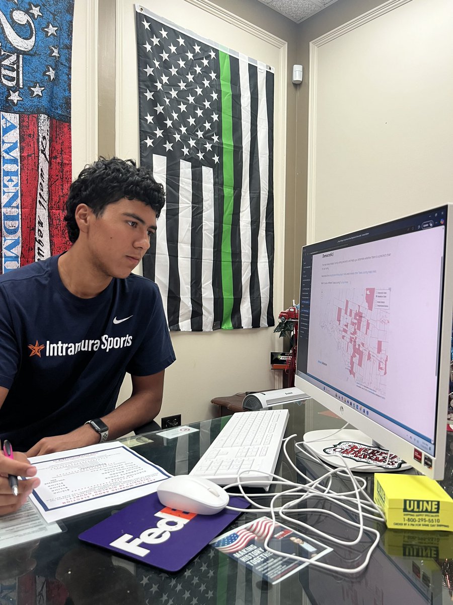 Volunteers are the backbone of our Party. <a href="/treycanchola/">Trey Canchola</a> is a grad of McHi, going to <a href="/UTAustin/">UT Austin</a>  in the fall studying Public Affairs &amp; Econ! Trey has been working hard identifying races up in November and ensuring swift completion of various projects. Best of luck to him! #RGV