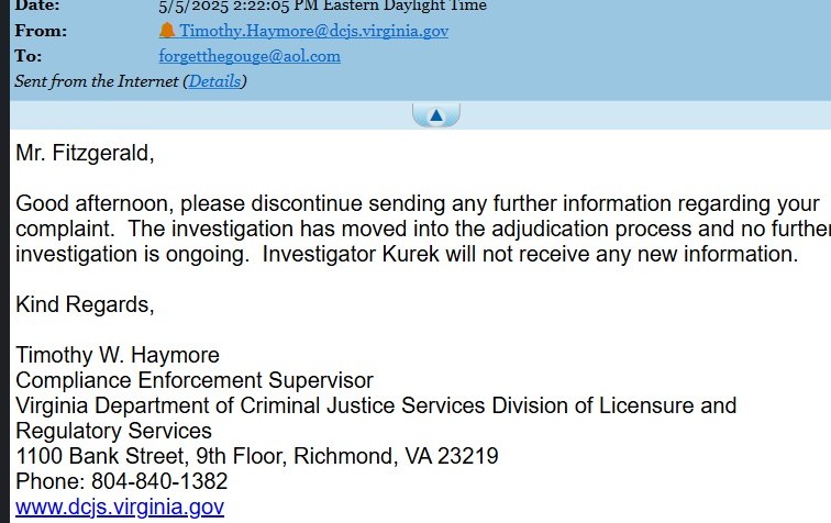 VFAFVP's tweet image. That's Butch Conz of North Carolina threatening Patrick Collis of Virgina to create a false affidavit used against Stan Fitzgerald @maureen_bannon which he was happy to accommodate.
That false affidavit was created on the SAME DATE that Eileen Conz and Butch Conz put a fake…