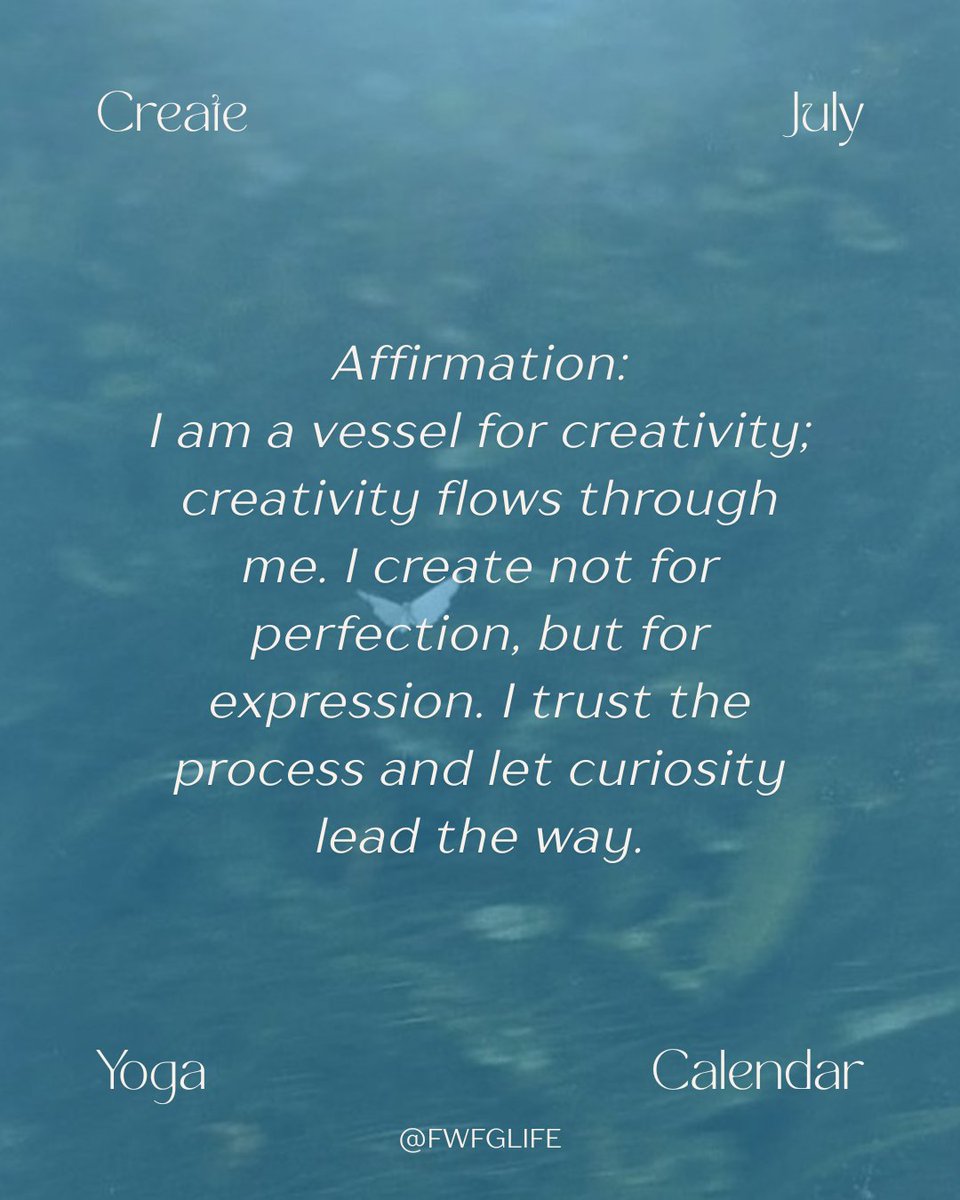 Today's affirmation is a bold invitation to show up, be seen, and express yourself freely. FWFG members, day 3 of the Unleash Your Creativity Challenge is here! Try today's practice for Self Confidence at the link below. ✨️
fwfg.com/programs/yoga-…