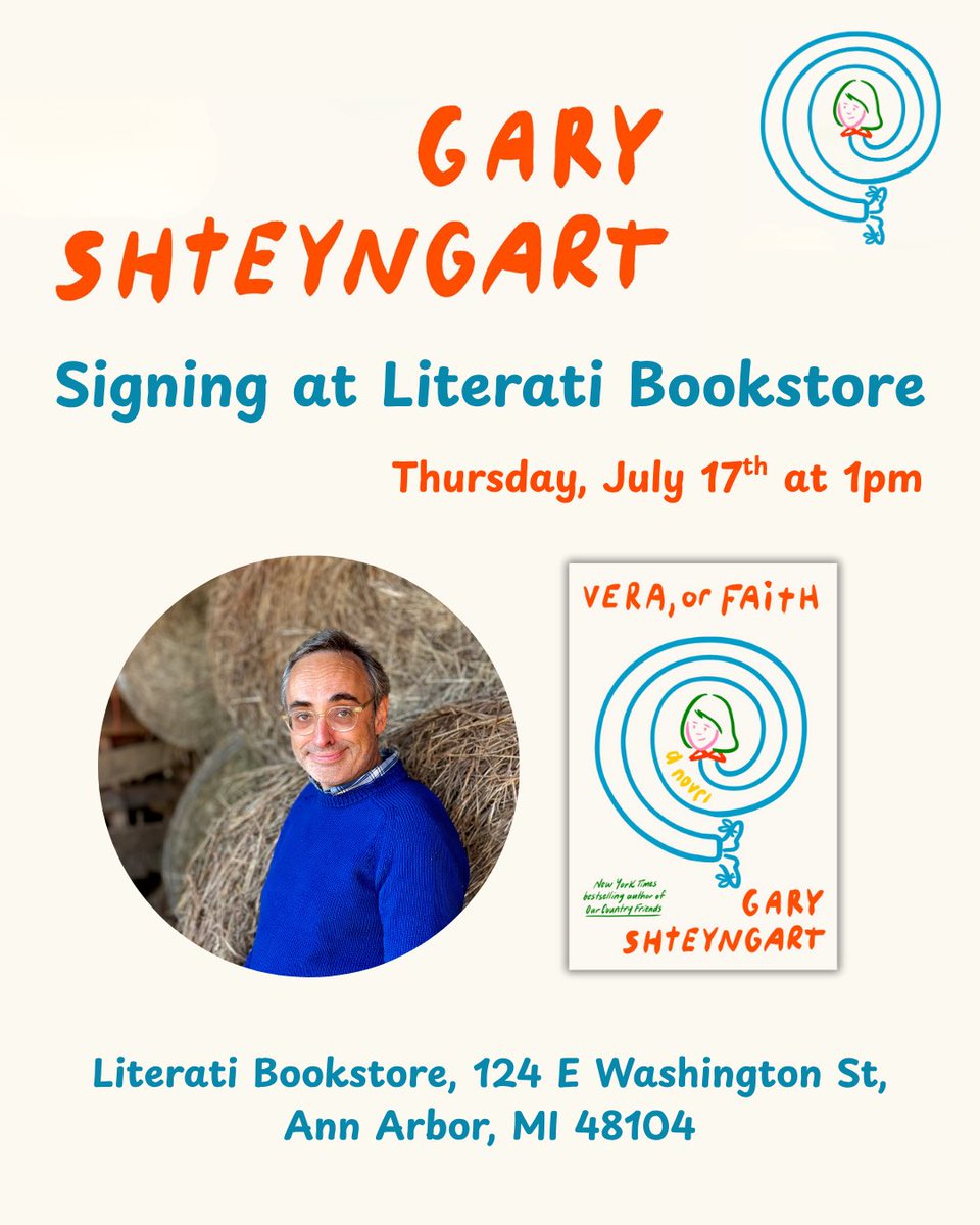 Shteyngart's tweet image. I’m coming to the Midwest tomorrow! Won’t you come with me?
And tonight — Books & Books Miami at 7pm.
