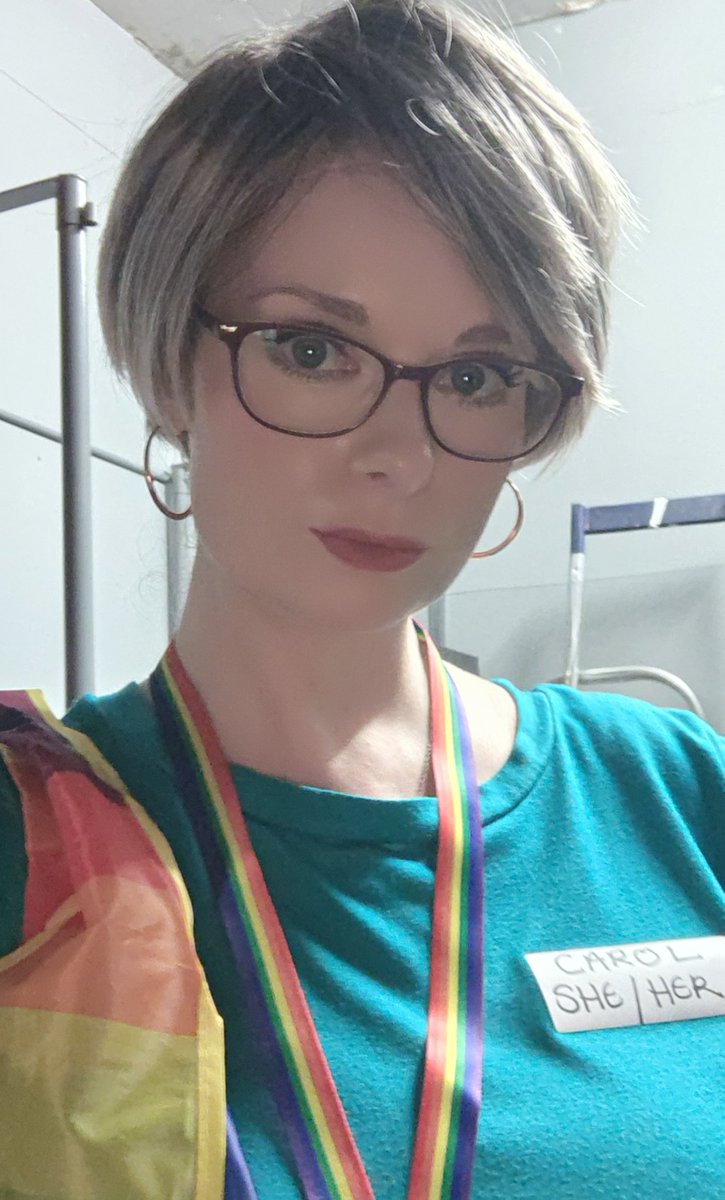 intel_lady's tweet image. After today's victory for Sandie Peggie, EDI training officer Carol is rushing up the A1 to comfort the NHS Fife HR department. She's armed with tissues, rainbow lanyards & pronoun badges. Bless her, she earns every penny of that £78k a yr salary! ✊🏻