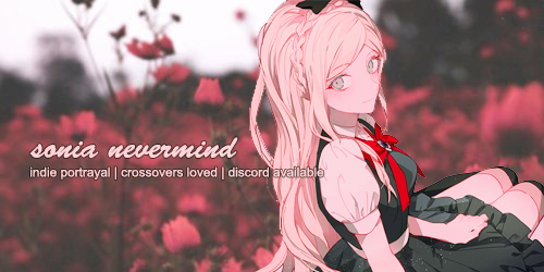 ⠀⠀⠀⠀✧*̥˚ ꜱᴏɴɪᴀ ɴᴇᴠᴇʀᴍɪɴᴅ*̥˚✧
#danganronpaRP #animeRP #hundred_lineRP