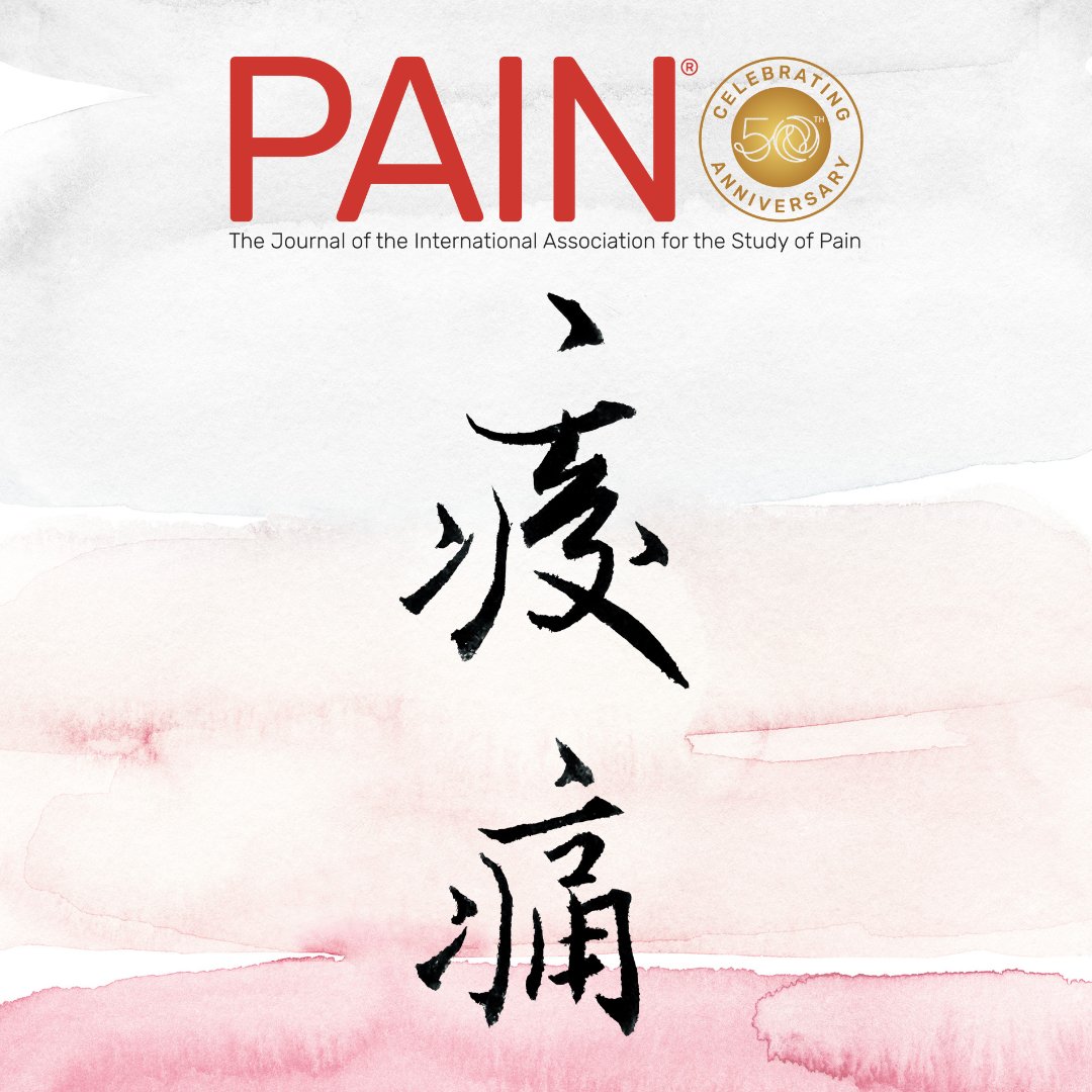 PAINthejournal's tweet photo. The August cover of #PAIN features calligraphy of two Chinese characters: 痠 (sng in Taiwanese Southern Min or suān in Mandarin), on the top, is often translated as "soreness," and 痛 (tiãng or tòng, respectively), at the bottom, as "pain." https://t.co/DGKGjwGMpI 🧵1/3 https://t.co/LPzAkr0zgd