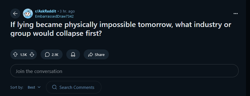 that's a dangerous question
