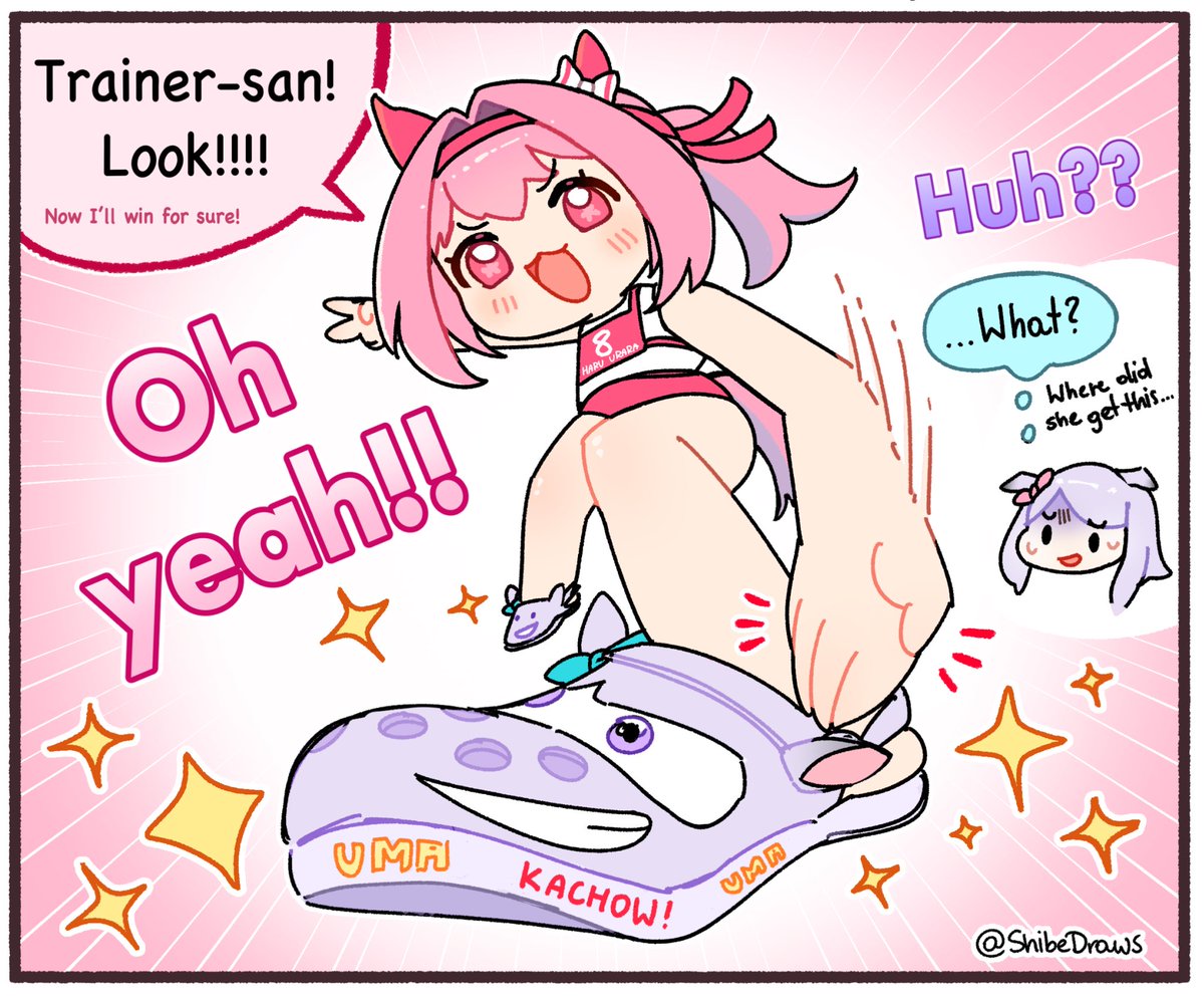 ShibeDraws's tweet image. First place guaranteed in Arima Kinen now #umamusume #haruurara