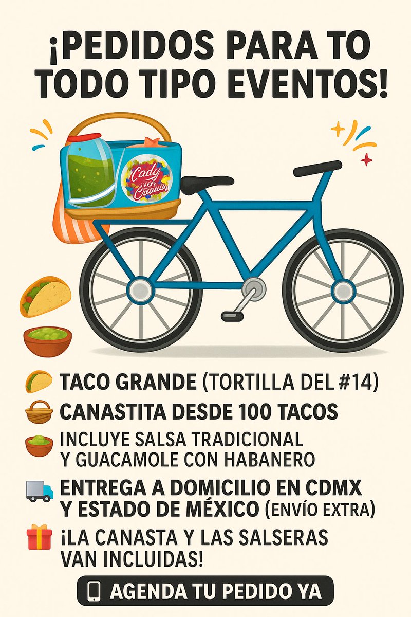 $$$1,500 incluye entregaa domicilio cdmx  taco grande tortilla del #14
55 4900 7565