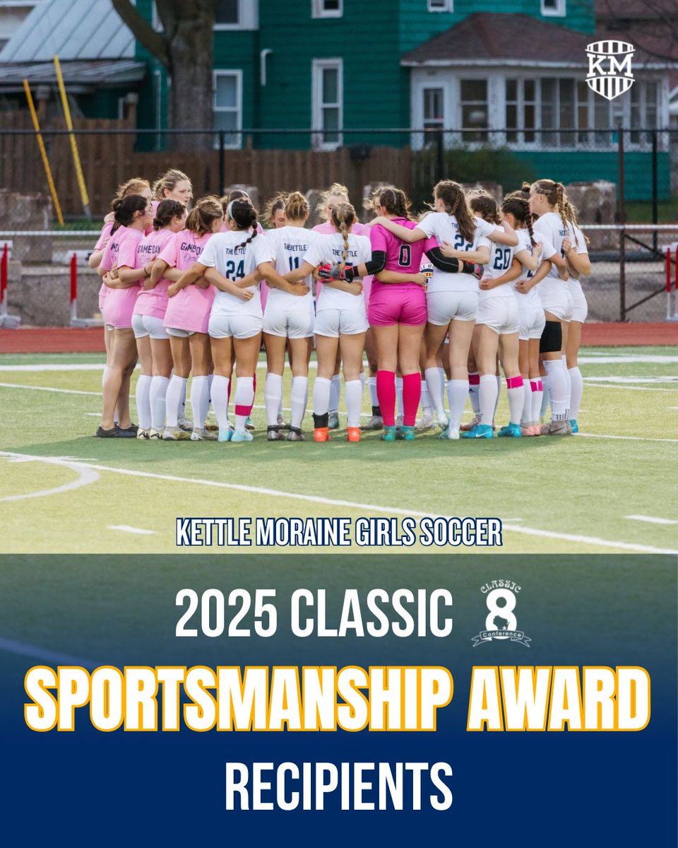 KMHSWomenSoccer's tweet photo. We were humbled to be recognized with the Classic 8 Sportsmanship Award of the 2025 season! A reminder that how you play the game matters just as much as the final score. https://t.co/VbPRLf0VFE