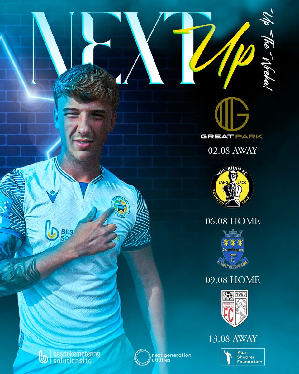 NorthBeastMedia (@northbeastmedia) on Twitter photo Great to be teaming up with <a href="/BlueWrekenton/">Wrekenton Blue Star FC ⭐️⚽️</a> for the upcoming Northern Alliance season!
#SportsDesign #UpTheWreka Great to be teaming up with <a href="/BlueWrekenton/">Wrekenton Blue Star FC ⭐️⚽️</a> for the upcoming Northern Alliance season!
#SportsDesign #UpTheWreka