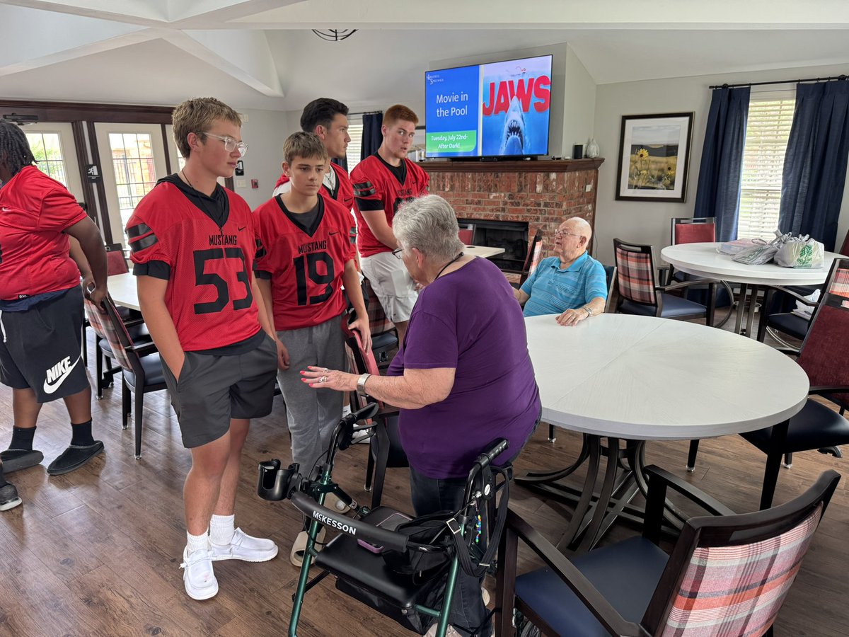 Awesome day at the Sophomore Service Project! Thank you to Laurel Springs Retirement home for allowing us to come and spend some time! #CharacterLeaders