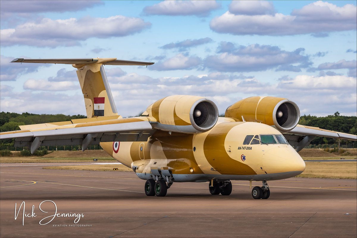 darealnjennings's tweet image. Lots of great arrivals at RIAT today, but my personal highlight was the ultra rare Egyptian Air Force Antonov An-74T 'Coaler'!