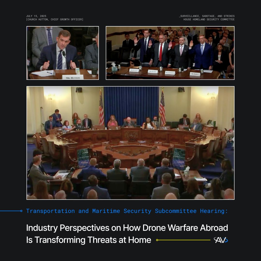 aerovironment's tweet image. "It's a very short space between the inconvenience that we have seen to date and a catastrophe... It is worrisome."
Church Hutton, AV Chief Growth Officer, testified to the House Homeland Security Subcommittee on Transportation and Maritime Security on how warfare tactics used…