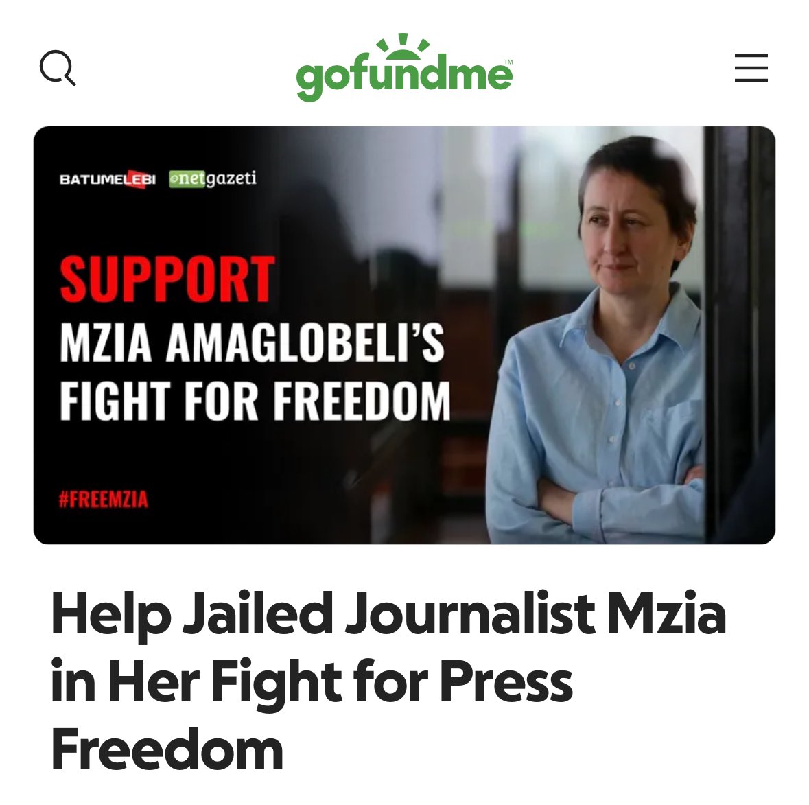 Please consider donating for the first female political prisoner in Georgia, journalist <a href="/MziaAmaglobeli/">Mzia Amaglobeli | მზია ამაღლობელი</a>. Thank you.

gofundme.com/f/help-free-ge…