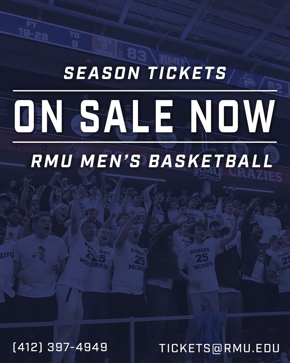 RMUMBasketball's tweet image. ๐๏ธ๐๐๐ญ ๐ฒ๐จ๐ฎ๐ซ ๐๐๐๐-๐๐ ๐ฌ๐๐๐ฌ๐จ๐ง ๐ญ๐ข๐๐ค๐๐ญ๐ฌ๐๏ธ
Be a part of the action as the Colonials look to run it back as Horizon League champs!
Purchase your tickets ๐ bit.ly/RMUTixMBB