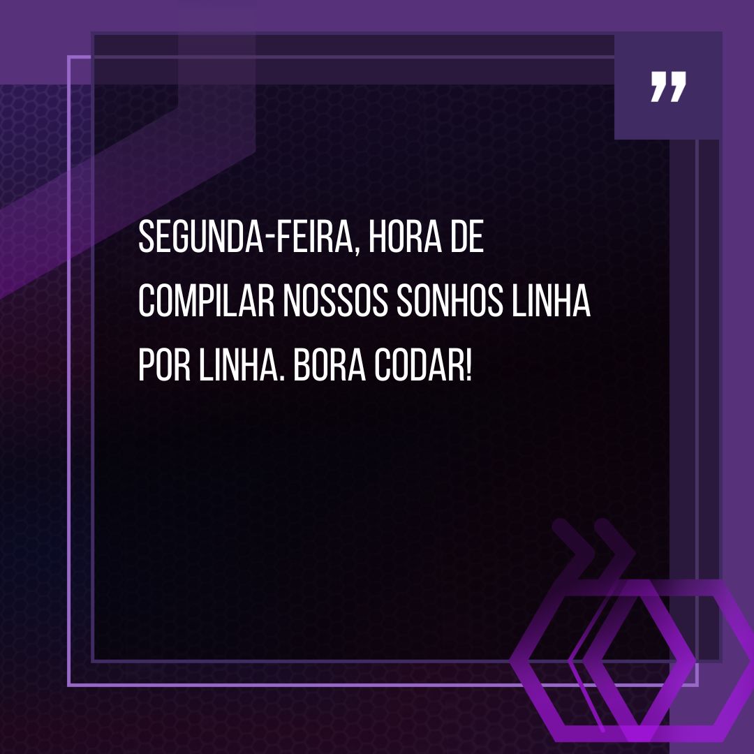 beecrowd_real's tweet image. 💬 Comece a semana compilando sonhos e depurando limites.
 🔁Já começou a codar hoje?

💬 Start your week compiling dreams and debugging limits.
 🔁 Have you started coding today?

#SegundaDev #CodeLife #DevMotivation #MondayMotivation #CodeLife #DevMindset #LunesMotivación