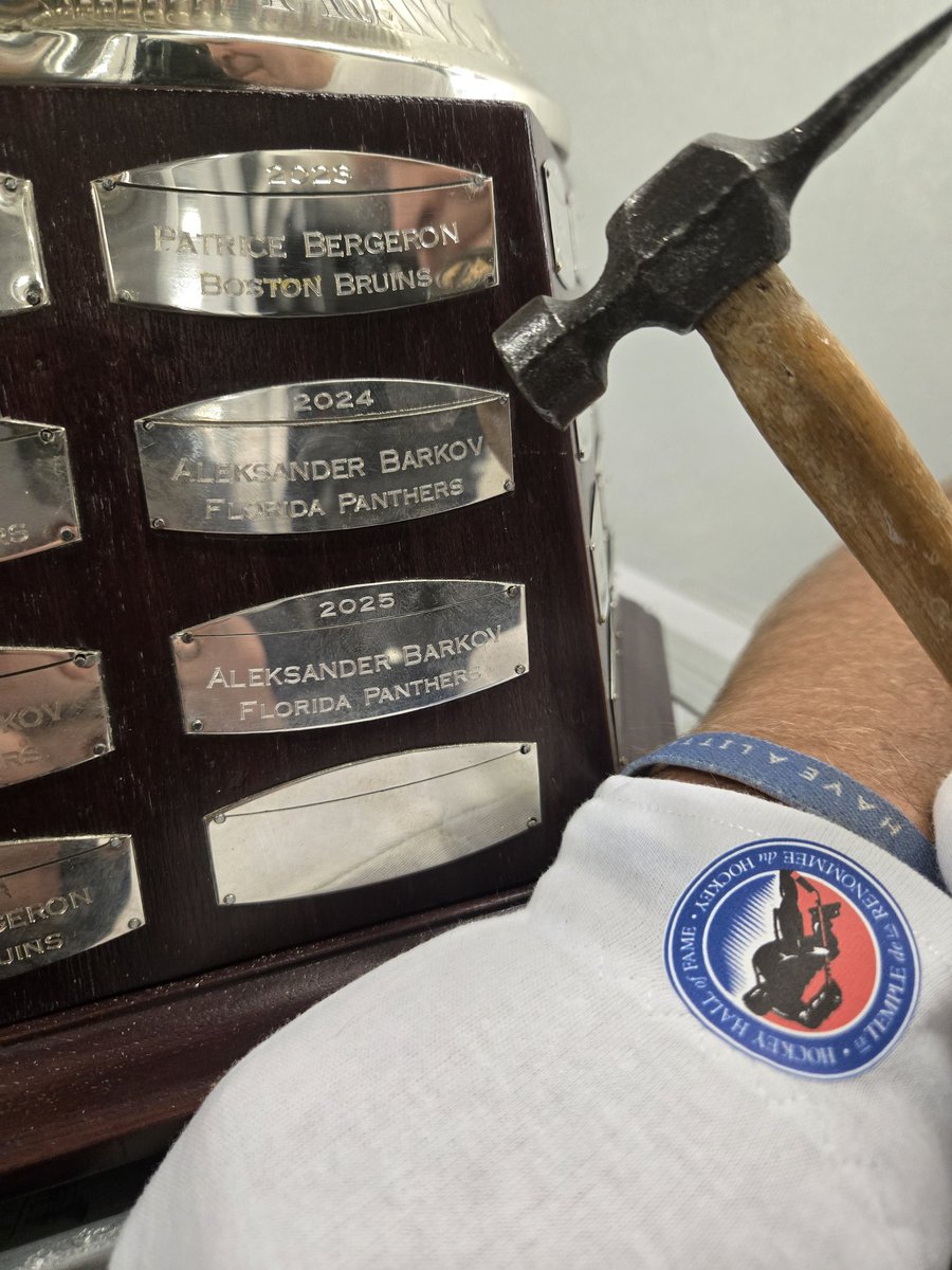 keeperofthecup's tweet image. Just in case you didn't know, Sasha's name is on a few more trophies this season as well. #stanleycup champions @FlaPanthers @NHL
@HockeyHallFame