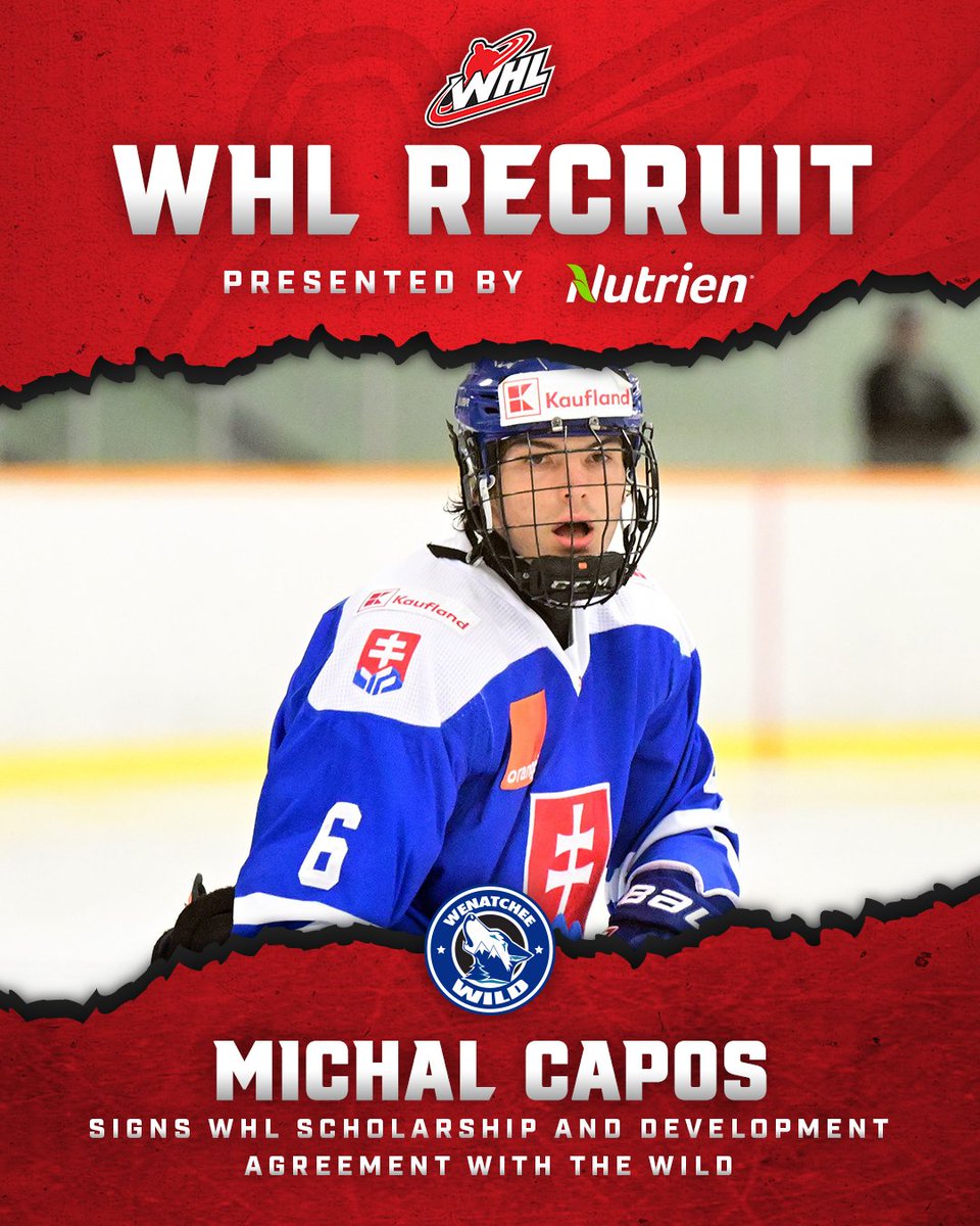 WHL Prospects Central (@whlprospects) on Twitter photo The <a href="/WHLwild_/">Wenatchee Wild</a> have announced they've signed 2007-born defenceman Michal Capos to a WHL Scholarship and Development Agreement.
Hailing from Bratislava, Slovakia, Capos was a second-round selection in the 2025 #CHLImportDraft.
📝 | tinyurl.com/4ww3ye7r The <a href="/WHLwild_/">Wenatchee Wild</a> have announced they've signed 2007-born defenceman Michal Capos to a WHL Scholarship and Development Agreement.
Hailing from Bratislava, Slovakia, Capos was a second-round selection in the 2025 #CHLImportDraft.
📝 | tinyurl.com/4ww3ye7r