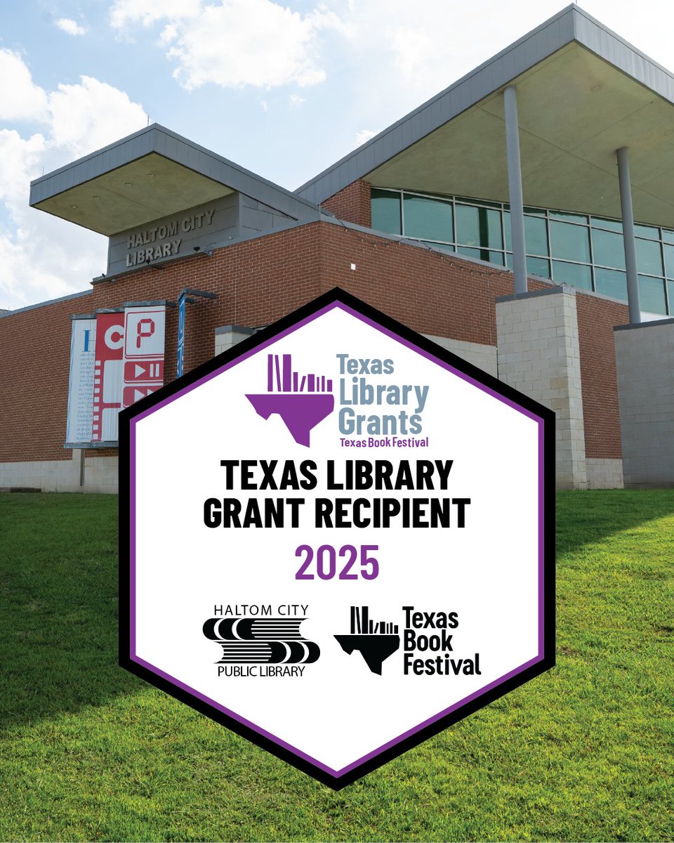 📚 The Haltom City Library has received a 2025 Texas Library Grant! Funding will expand our health &amp; wellness collection in English &amp; Spanish—supporting informed, healthy living for all.
Thank you @TexasBookFest &amp; <a href="/TXLA/">Texas Library Assn.</a>!
haltomcitytx.com/news
#HaltomCity #LibraryGrant