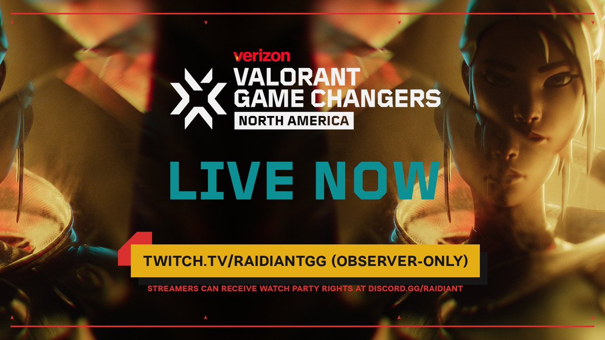 RaidiantGG's tweet image. 🔴 We’re LIVE with Day 2 of @Verizon #VCTGameChangersNA Stage 2 Open Qualifier 4!

📺 twitch.tv/raidiantgg