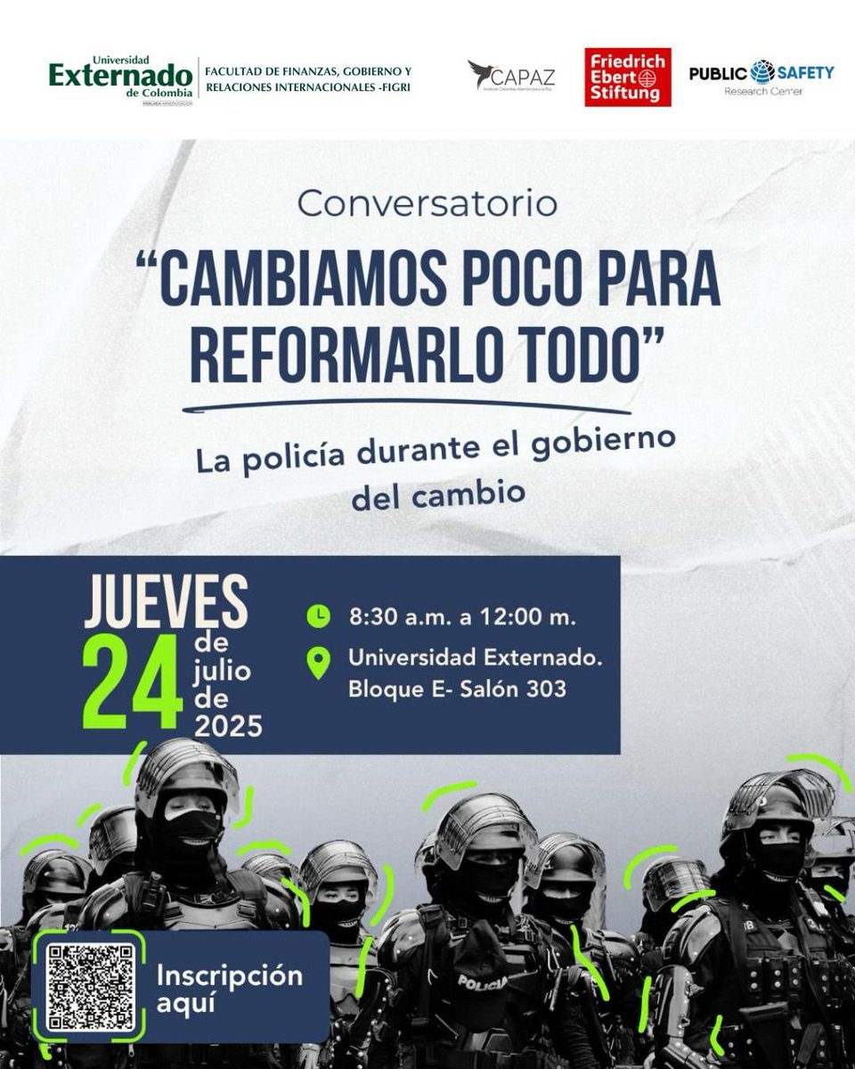 Figriexternado (@figriexternado) on Twitter photo 📣Después de 4 conversatorios virtuales, FIGRI, Public Safety y el Instituto Colombo Alemán para la Paz – CAPAZ, invitan al encuentro de Cierre de Conversatorios:👇🏻
.
🗓Jueves 24 de julio
⏰8:30 a.m.
📍<a href="/UExternado/">U.Externado</a> . Bloque E - Salón 303
✍🏻 bit.ly/4lBbpnA 📣Después de 4 conversatorios virtuales, FIGRI, Public Safety y el Instituto Colombo Alemán para la Paz – CAPAZ, invitan al encuentro de Cierre de Conversatorios:👇🏻
.
🗓Jueves 24 de julio
⏰8:30 a.m.
📍<a href="/UExternado/">U.Externado</a> . Bloque E - Salón 303
✍🏻 bit.ly/4lBbpnA