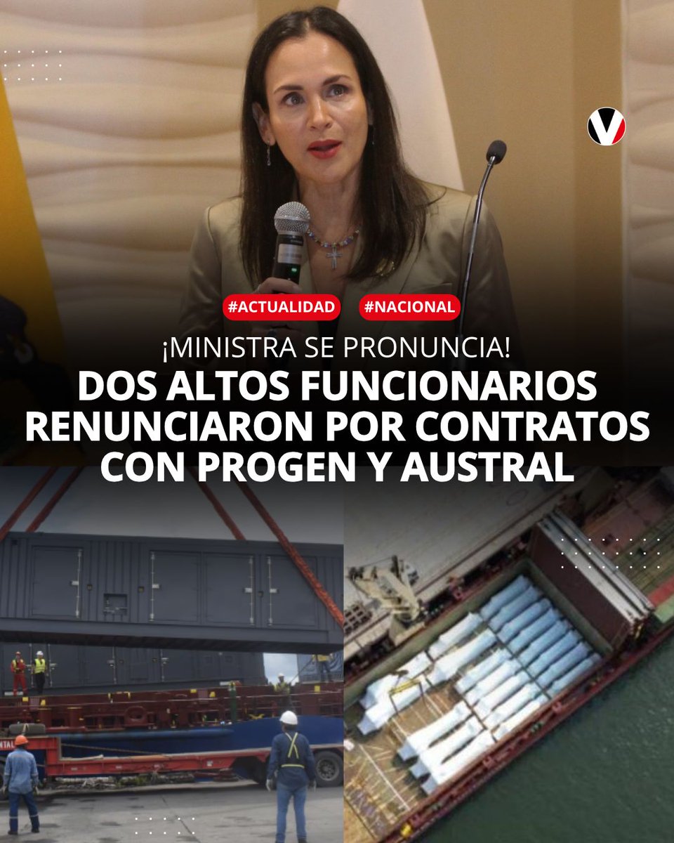 #ATENCIÓN | "No nos acompañan más", dijo la ministra Inés Manzano al informar sobre la renuncia de dos funcionarios tras conocerse los resultados de las auditorías a los contratos con #Progen y #Austral ▶️ v.vistazo.com/3GON5iU