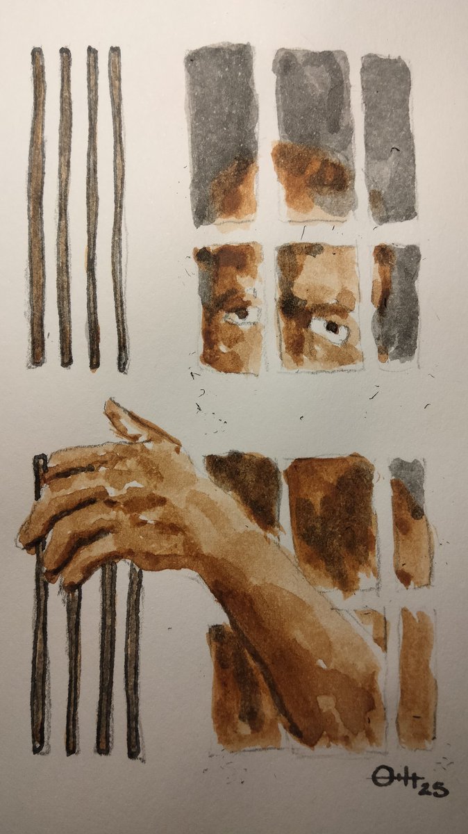 julesartvan's tweet image. Grandees not to weaken 

#thedailysketch #watercolour and #inkdrawing collaging together images from the news
#originalartwork #politicalmayhem #artforsale ebay.com/itm/3266893671…