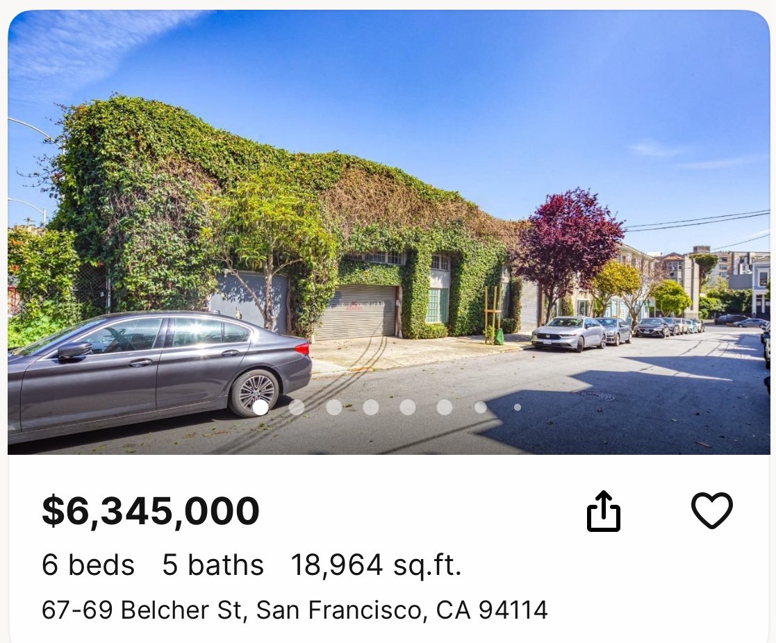 rohindhar's tweet image. Site for sale in San Francisco
with approved plans for 31 condo units in Duboce Triangle
Here’s your chance to build your friends commune in the heart of SF 😅