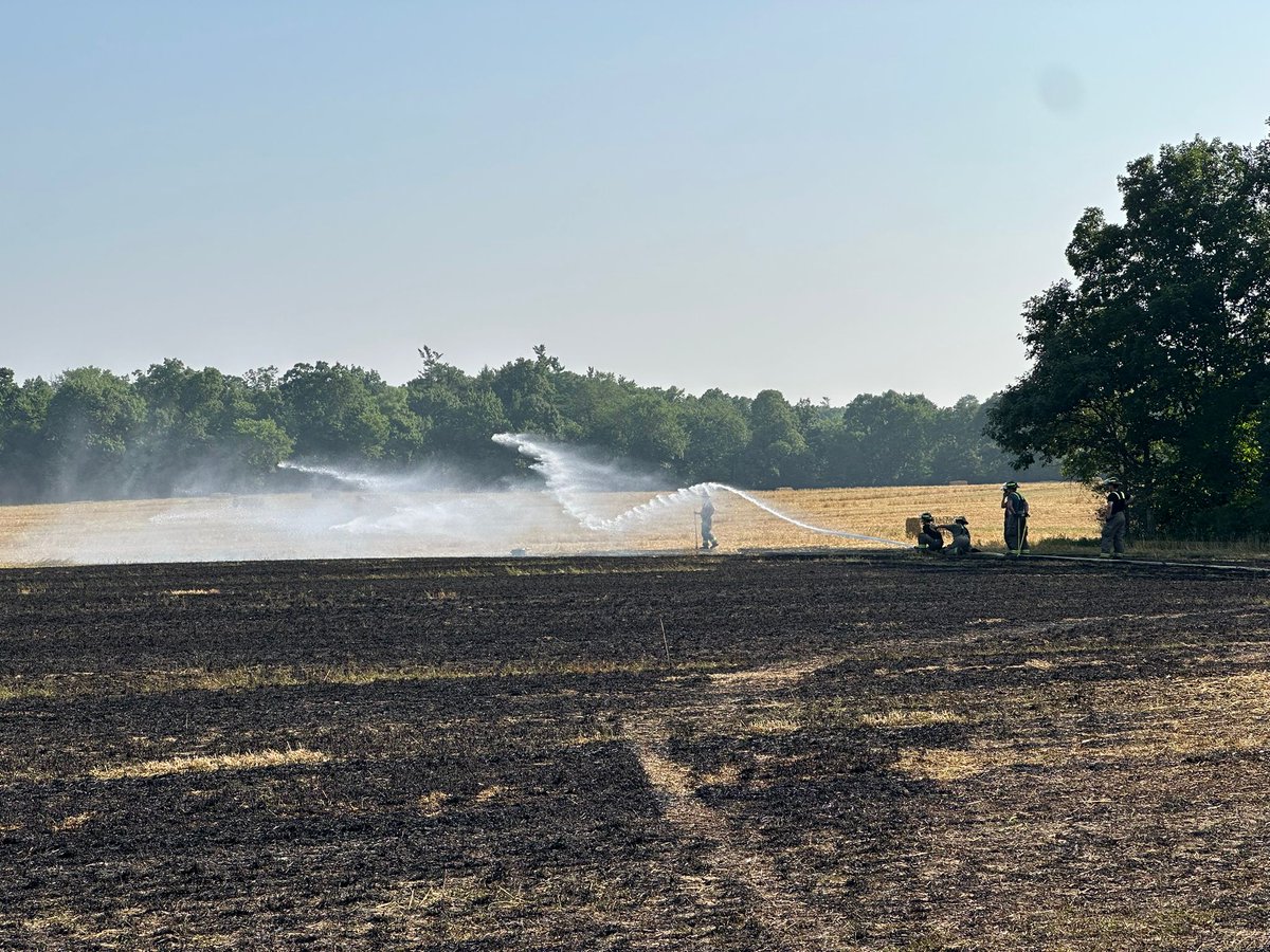 Firefighters beat the heat in more ways than one yesterday! Just as they were heading to our pop-up event, they were called to a field fire.

Thanks to their quick action, the fields and the kids were kept safe and cool. Kudos to our team for always stepping up no matter what!