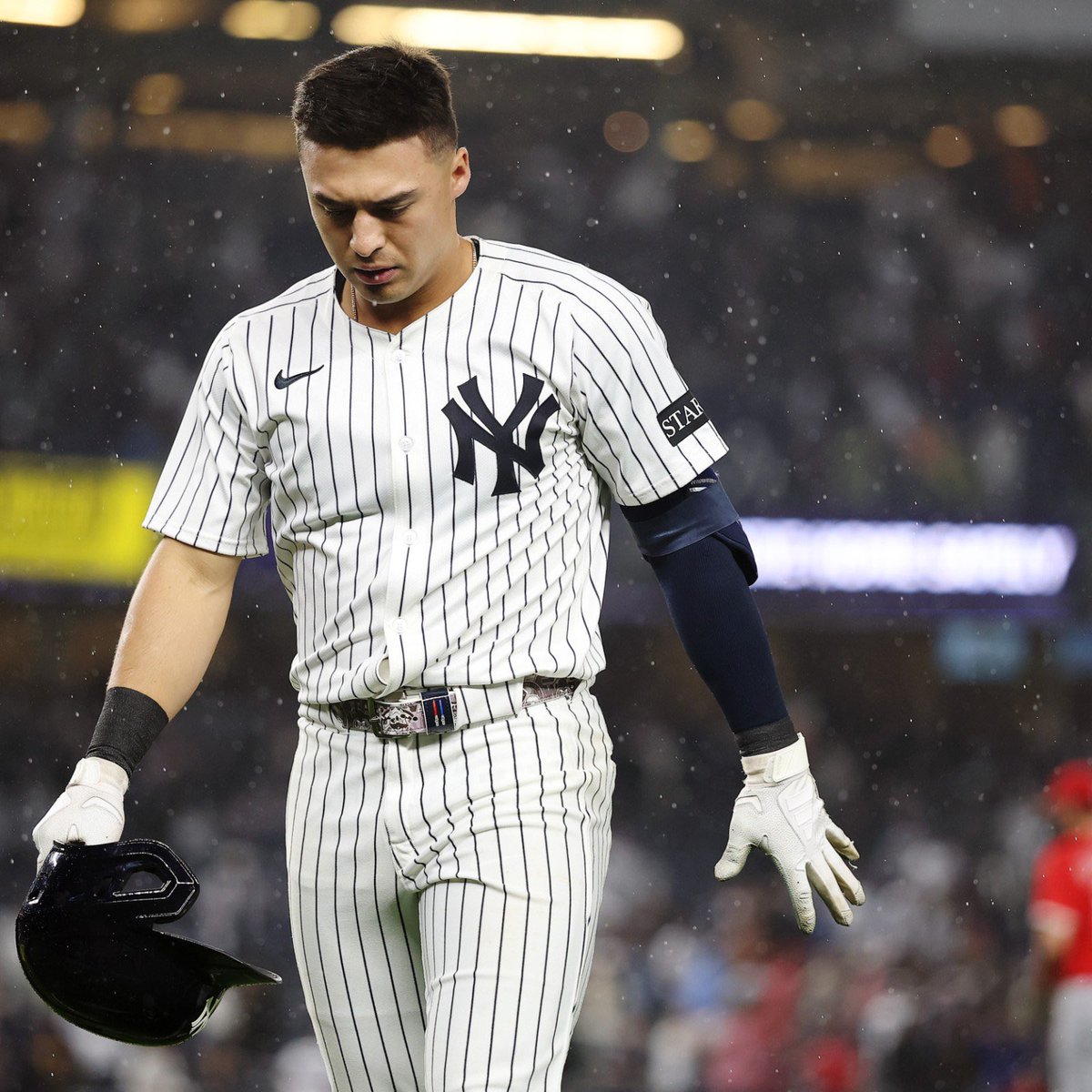 Leo_NYY's tweet photo. A-Rod was spot on about Volpe on The Michael Kay Show. Said he should focus on low line drives instead of swinging uphill trying to hit bombs. Also mentioned bunting more since he’s got the legs. The talent’s there, but the Yankees aren’t developing him the right way. https://t.co/SHpDK1ViXx