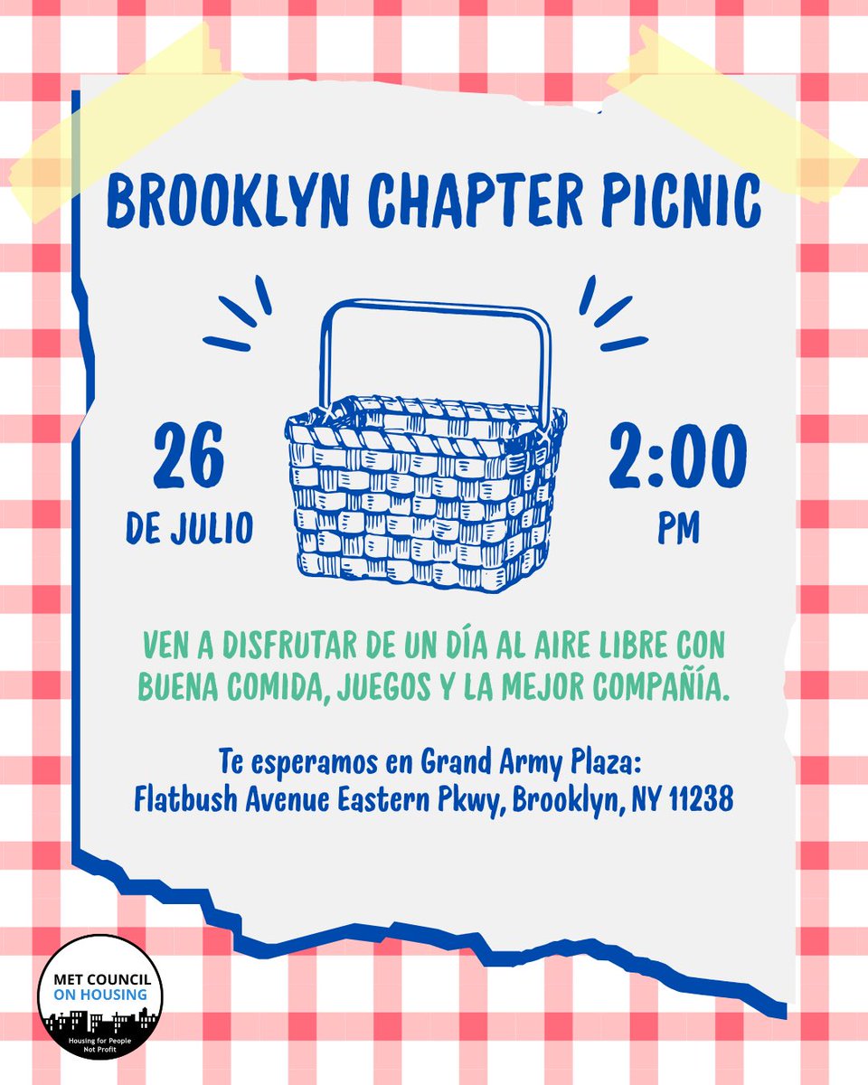 🌸If you live in Queens or Brooklyn, come to our summer picnics🧺, stay up to date with what we are doing and know your tenant rights.🌻