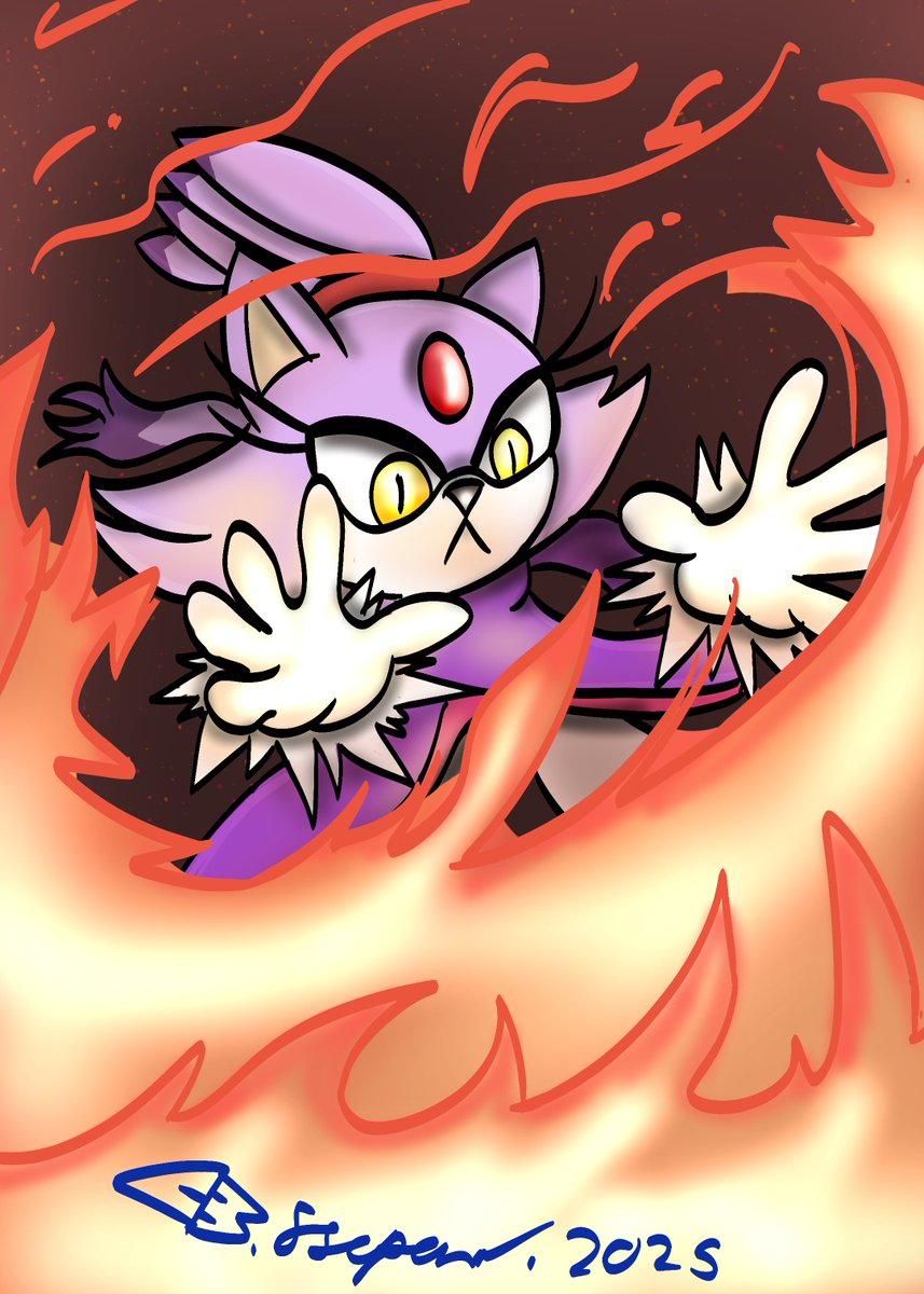 LordCrossburn's tweet image. Blazing Flames

#BlazeTheCat #SonicTheHedgehog #SEGA #Magical  #catgirl #fanart #videogame