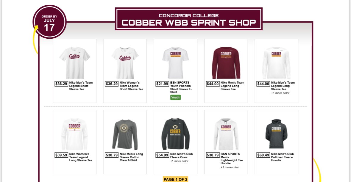 Tomorrow is your final chance to grab your Cobber WBB gear from the sprint shop! Don’t miss out-rep the maroon and gold ! Shop now : bit.ly/4epEP59
#CobberNation #LastCall