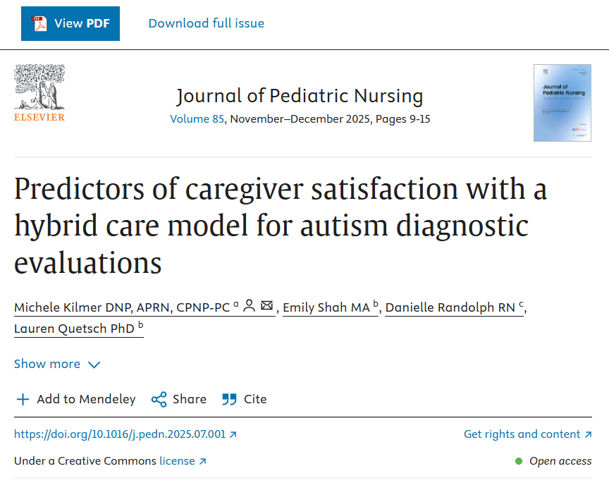 Excited to share a publication with my dear colleagues in nursing and my graduate student. Open access means you can read it in your free time or share it with a friend 😊

doi.org/10.1016/j.pedn…