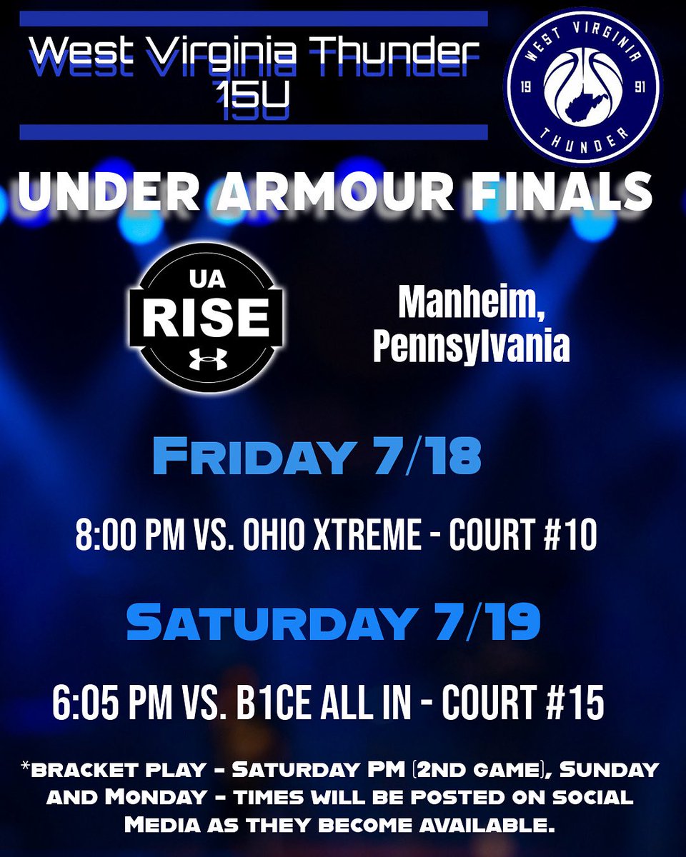 Heading into the UA Rise Finals with an overall season record of 25-6 playing up in 15U! Looking forward to finishing strong together!! 🏀