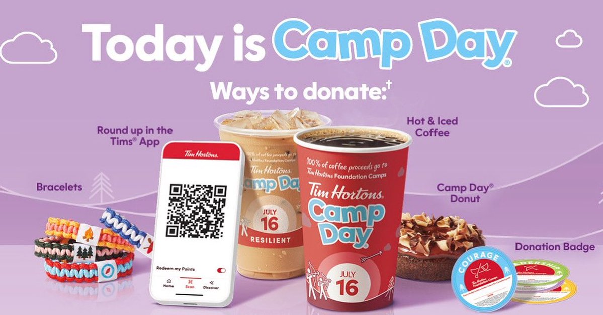 Today is Camp Day! Buy a hot or iced coffee at your local Tims and 100% of proceeds will help empower youth. The bigger the coffee, the bigger the donation!  

#MJHLSteelers