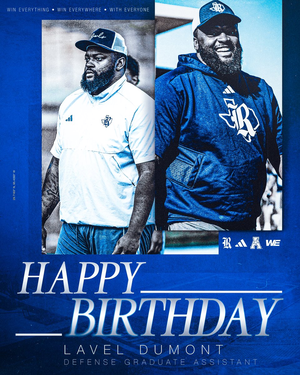 RiceFootball's tweet image. Happy Belated Birthday to @TyMorris345 @CoachDumont73 🥳🎂
#WE