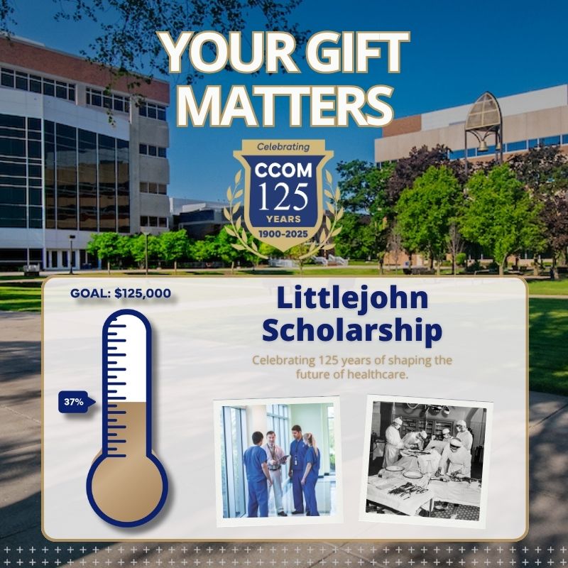 Midwestern University’s founding college, the Chicago College of Osteopathic Medicine, is celebrating 125 years of shaping the future of healthcare. We have established the Littlejohn Scholarship in honor of our founders. 🎁 Please make a gift today: vist.ly/3y6gm