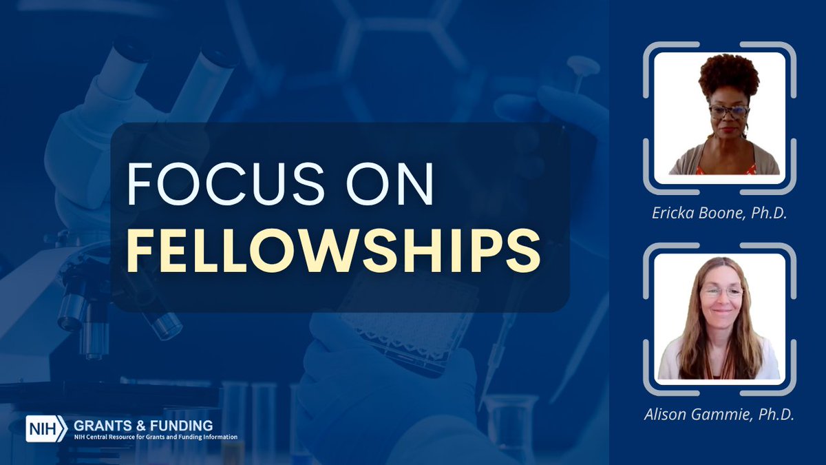 Curious about NIH fellowship programs? Whether you're a predoc, postdoc, or established investigator, there's a fit for you! 🔎 Learn more in our Focus on Fellowship series: youtube.com/watch?v=WmtcXO…