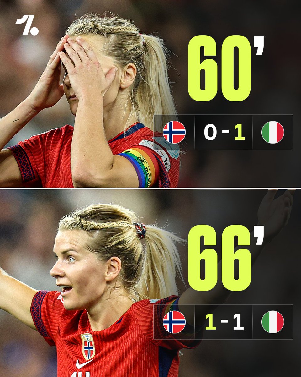 OneFootball (@onefootball) on Twitter photo Ballon dโOr winner Ada Hegerberg scores just SIX minutes after missing a penalty in Norwayโs action-packed Womenโs EURO quarter-final against Italy ๐
๐ฟ Ballon dโOr winner Ada Hegerberg scores just SIX minutes after missing a penalty in Norwayโs action-packed Womenโs EURO quarter-final against Italy ๐
๐ฟ