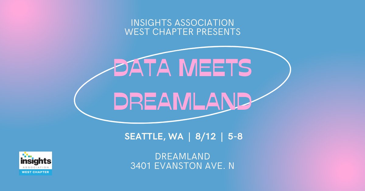 We’re headed to Dreamland — and you’re invited! ✨
Join the Seattle insights community on Aug 12 for great conversations, new connections &amp; a little whimsy. Drinks &amp; apps included!
📍 Dreamland | 5–8pm
👉 …stchapter-seattle-2025.eventbrite.com
#FaceToFaceMRX #IAWest