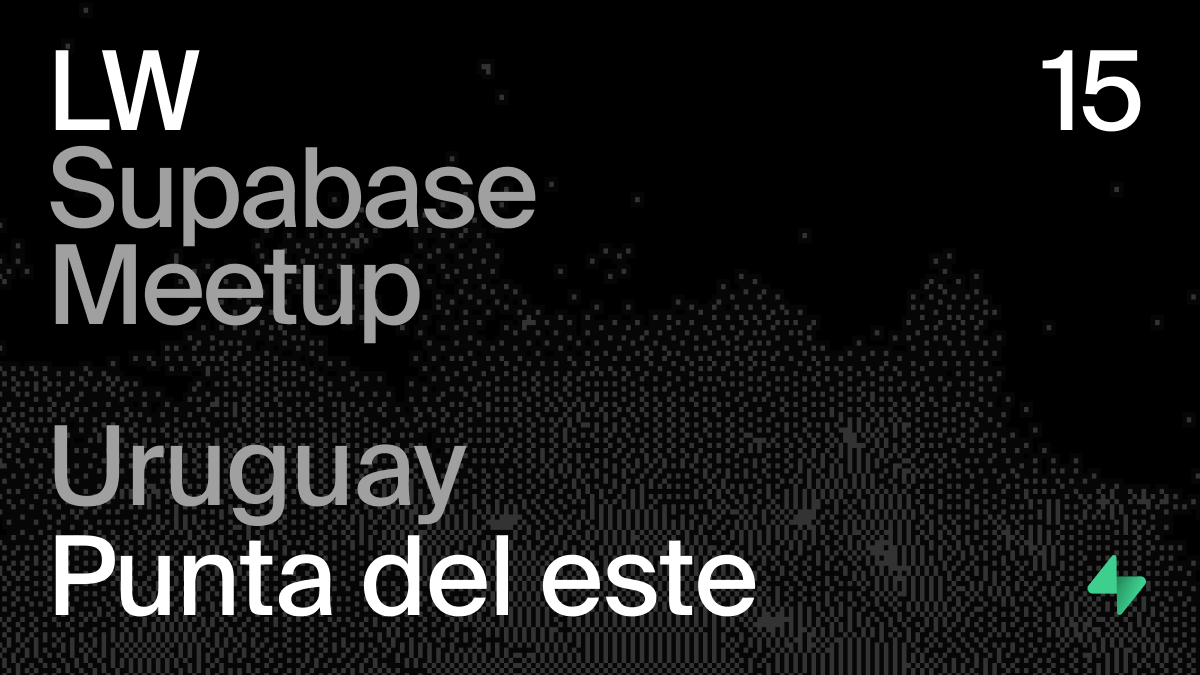 supabase's tweet photo. Punta del este, Uruguay

Host: @pabloramosuy 

https://t.co/5HFaCD66oM https://t.co/qvpq3IVygb
