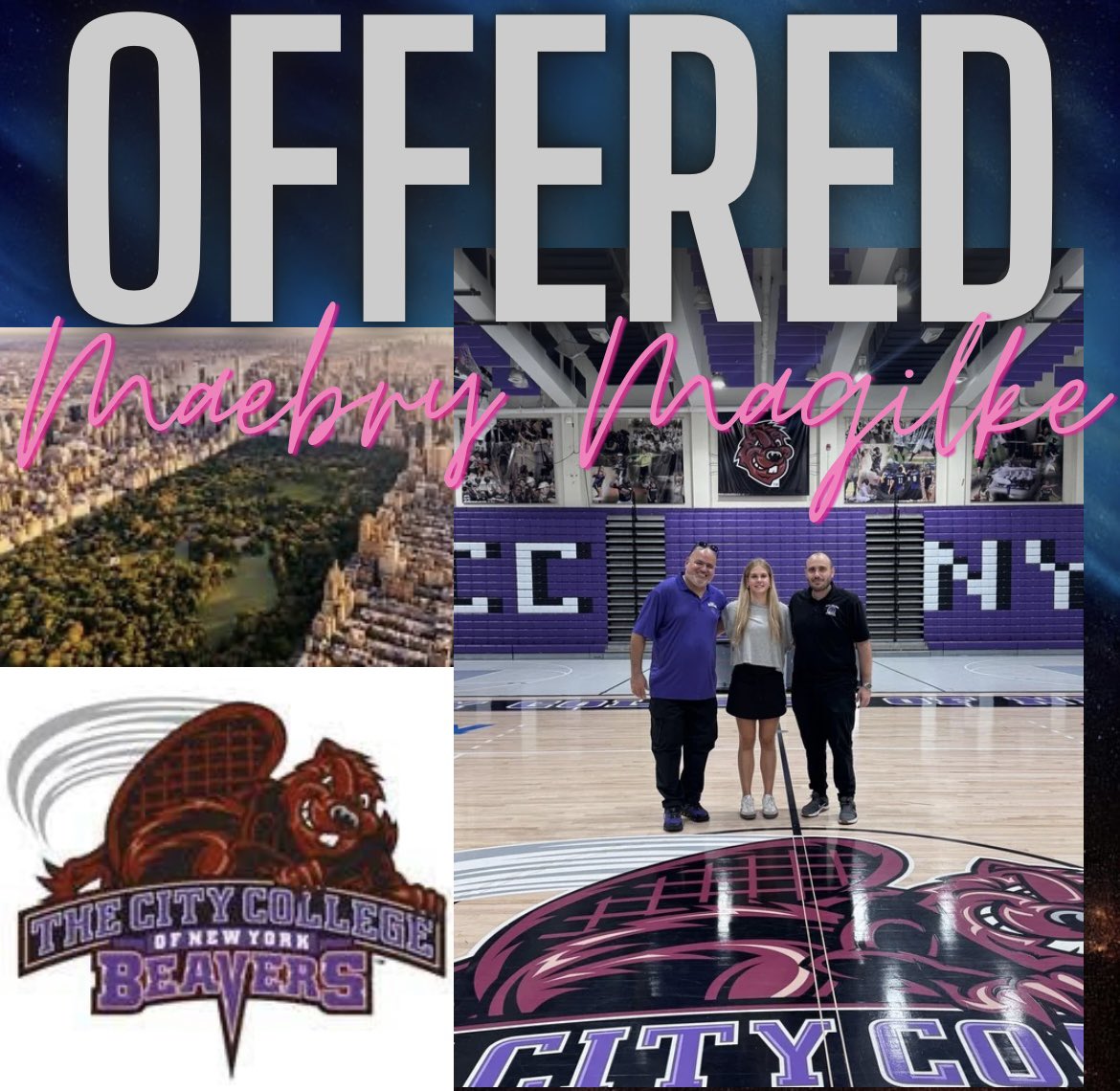 Phoenix Select (@phoenixselect) on Twitter photo Yes Ma’am‼️‼️
2026 <a href="/maebry3/">Maebry Magilke</a> earns an offer to <a href="/ccnywbb/">CCNY Women's Basketball</a> 🔥
Tremendously grateful to Head Coach Marcello Di Russo for the opportunity‼️
City College of New York is a D3 University just blocks from Central Park‼️ Yes Ma’am‼️‼️
2026 <a href="/maebry3/">Maebry Magilke</a> earns an offer to <a href="/ccnywbb/">CCNY Women's Basketball</a> 🔥
Tremendously grateful to Head Coach Marcello Di Russo for the opportunity‼️
City College of New York is a D3 University just blocks from Central Park‼️