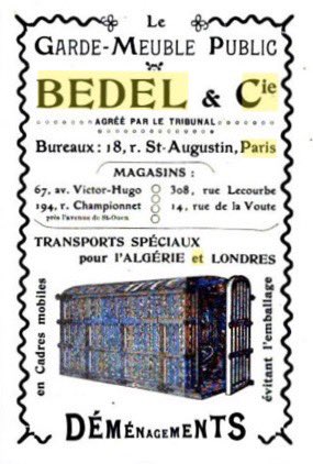 2016industrial's tweet image. This is the label that’s on a few of the pieces. It’s a furniture repository in Paris. Le Garde Meuble” was also a French periodical published in Paris during the 19th century, which focused on furniture design. #history #antique #huguenot #paris #legardemeuble