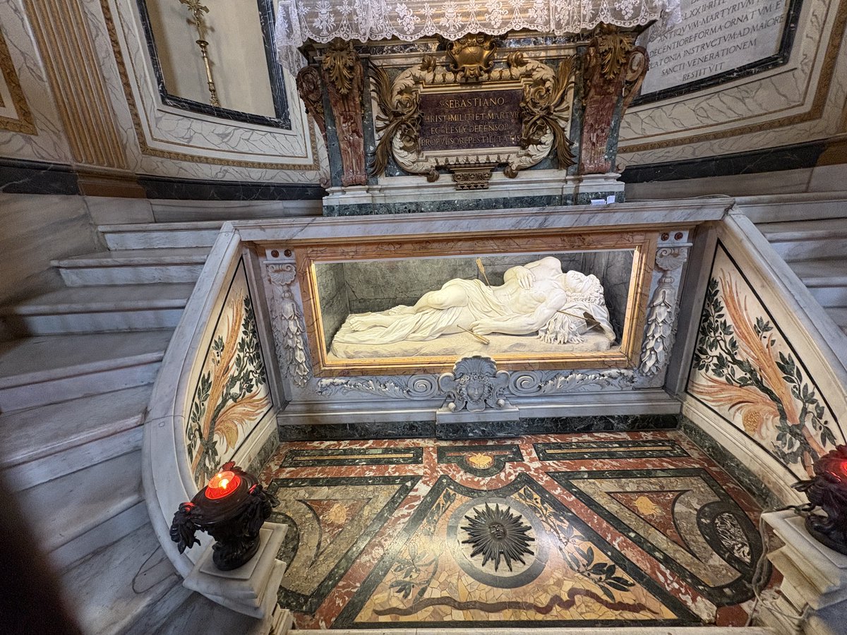 sqpn's tweet image. Greetings from Roma and the Mysterious World pilgrimage. On our second day, we visited the Forum and then visited the church of Santa Francesca, and the Mamertine prison where Saints Peter and Paul were imprisoned and then the catacombs of St. Sebastian. After that, Fr. Chip…