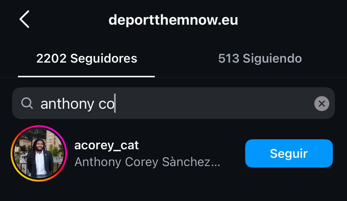 Ahir van detenir el líder de l’organització d’ultradreta espanyolista Deport Them Now. Entre els seus seguidors a Instagram hi ha neonazis, franquistes, voxeros i oh, sorpesa, el pal·ladi de la llibertat de Catalunya i soldat orriolista, Anthony Corey. 

Aliança y de las JONS