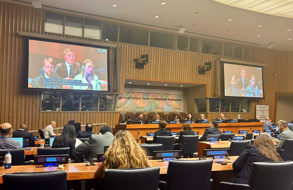 LatviaUN_NY's tweet image. SIDS hold great potential, talent and ambition.
During #HLPF 2025 session on SIDS and their strategies for #SDGs success, Latvia🇱🇻expressed its openness to share its best practices and readiness to establsih foundations for long-term cooperation.