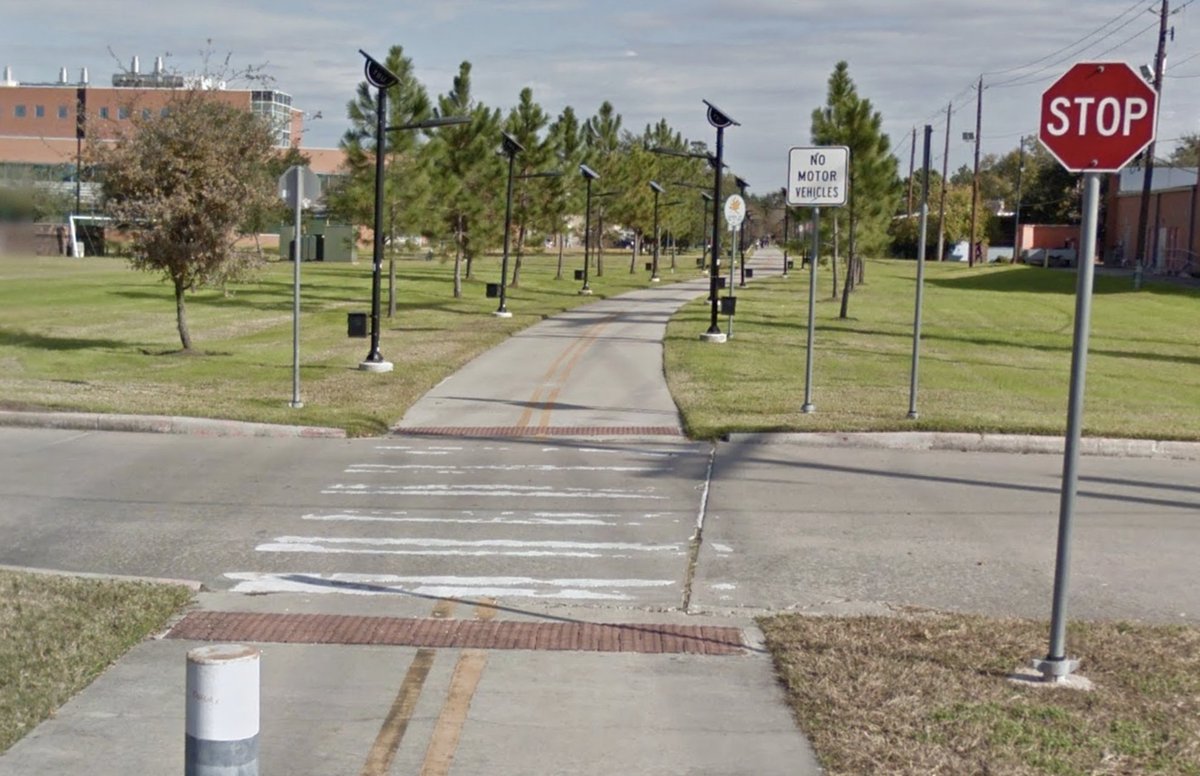 Jay (@jayrjordan) on Twitter photo News: A 70-year-old electric scooter rider was killed on the Columbia Tap Trail just north of Blodgett Street after being struck by the driver of a Mazda SUV this morning. <a href="/houstonpolice/">Houston Police</a> say the scooter rider didn't stop for the stop sign at the intersection News: A 70-year-old electric scooter rider was killed on the Columbia Tap Trail just north of Blodgett Street after being struck by the driver of a Mazda SUV this morning. <a href="/houstonpolice/">Houston Police</a> say the scooter rider didn't stop for the stop sign at the intersection
