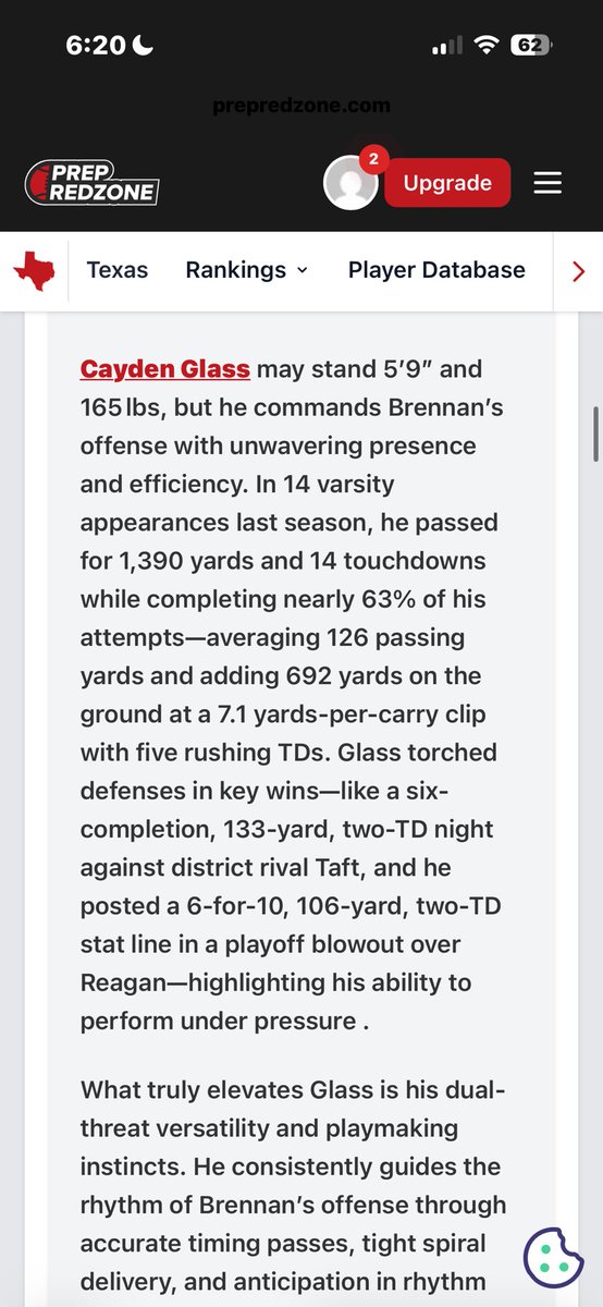 cayden_glass5's tweet image. Thank you @JButler_210 for the write up! Looking forward to a big time senior year!
@CoachRitcheyFB @JeffHoweth7 @BFNDFball