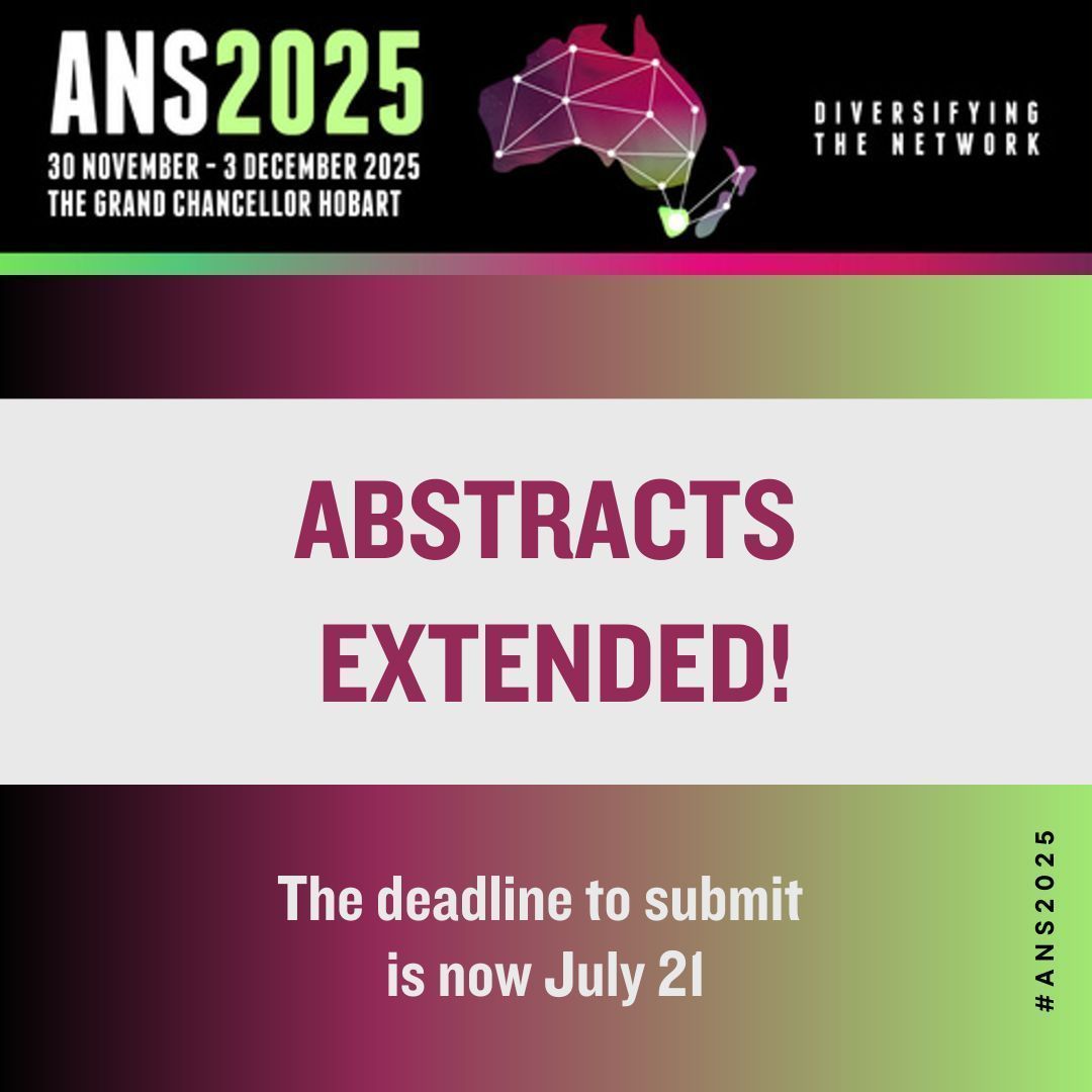 AusNeuroSoc's tweet image. Thinking about joining us in Hobart for #ANS2025?
Good news - absrtracts have been extended to COB July 21!
Submit your abstract here: ans.org.au/ans-asm/call-f…
Check out the symposia: ans.org.au/ans-asm/program