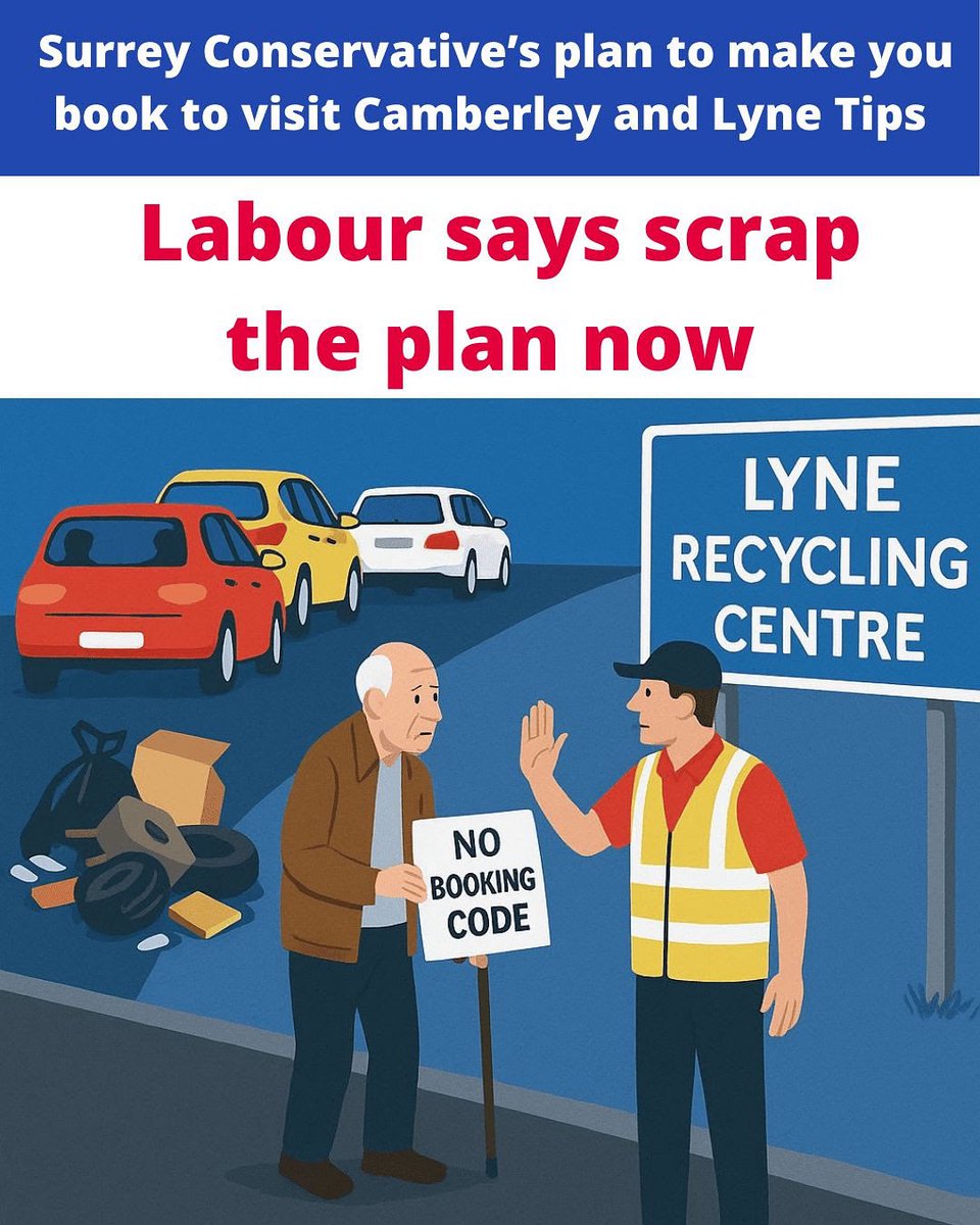 LabourHeath's tweet image. PETITION NOW LIVE: Oppose the New Booking System at Surrey Recycling Centres

From 11th August, the Conservatives running SCC are introducing a strict booking-only system at Surrey Recycling Centres

Sign the petition here: mycouncil.surreycc.gov.uk/mgEPetitionDis…