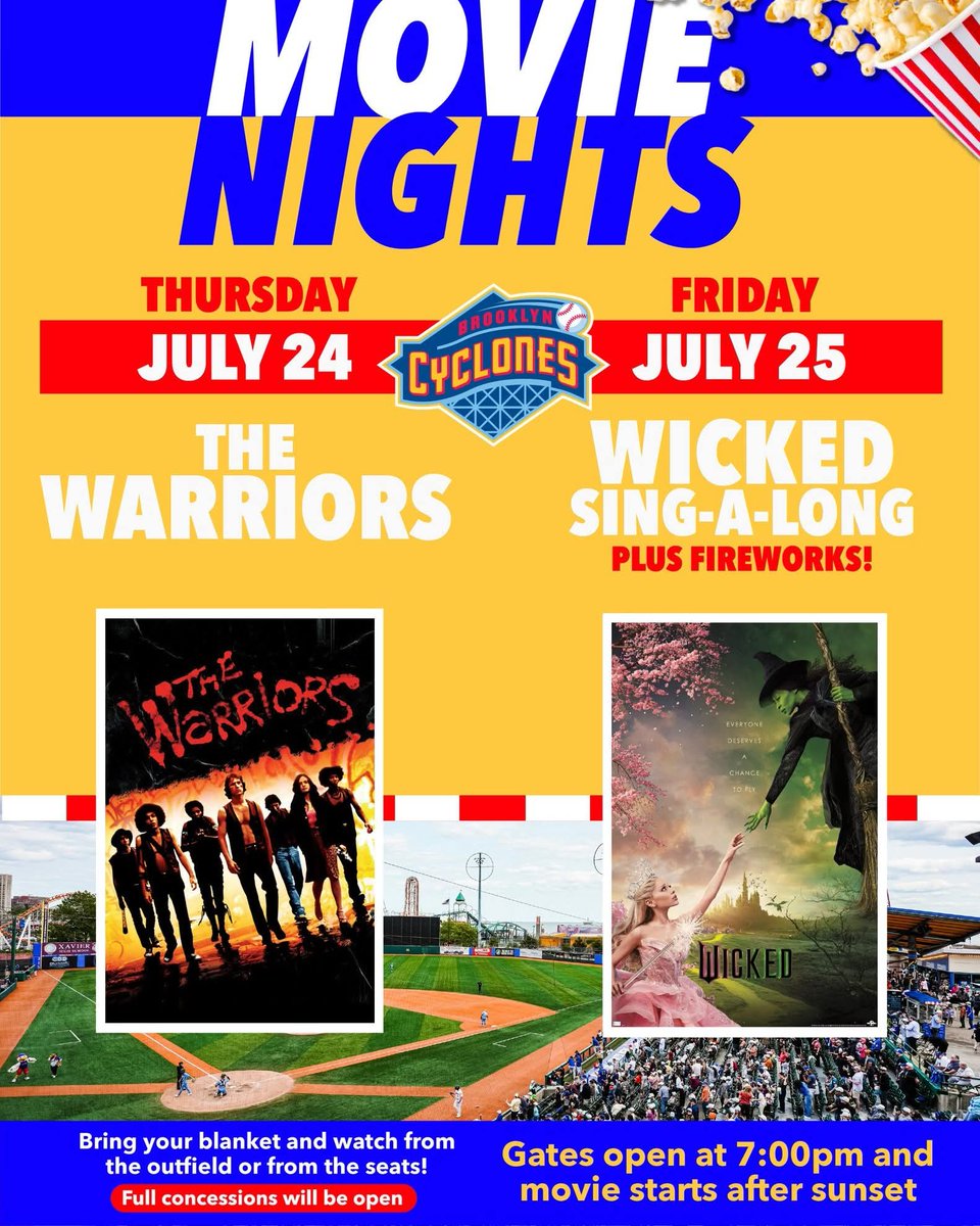 Gary_O's tweet image. .@BenningtonShow @GailAaann I know it's not exactly around the corner for anyone, but you could watch The Warriors at the ballpark on the Coney Island boardwalk.